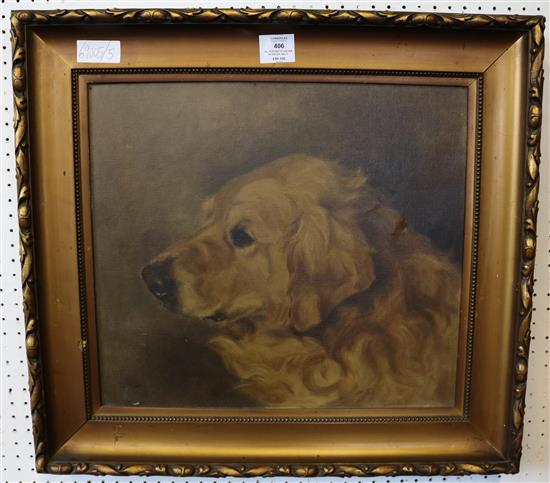 Oil, Portrait of Golden Retriever Sally